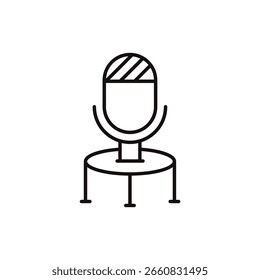 estilo .design de coleção de ícones de microfone com plano de fundo