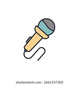 microphone icon collection .design style with background
