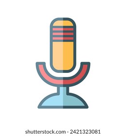 microphone icon of color style design vector template