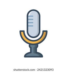 microphone icon of color style design vector template