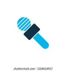 Microphone icon colored symbol. Premium quality isolated mic element in trendy style.