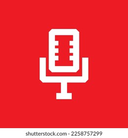 Microphone icon, common graphics resources, vector illustration.