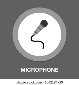 Microphone icon, communication icon, audio record mic