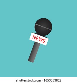 Microphone icon, communication.microphone news. Interview icon vector. 