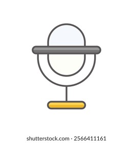 Microphone icon. Computer hardware icon design. vector graphic