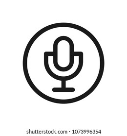 Microphone icon concept. Available in vector. Linear style.