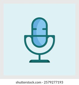 Microphone icon design for audio recording or voice communication projects