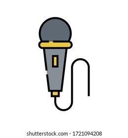 microphone icon design color line style