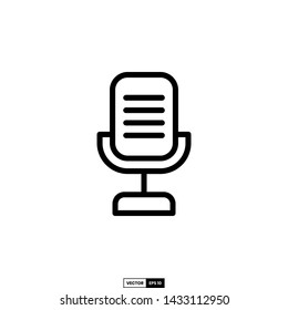 Microphone icon, design inspiration vector template for interface and any purpose