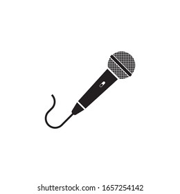 Microphone icon design isolated on white background. Vector illustration