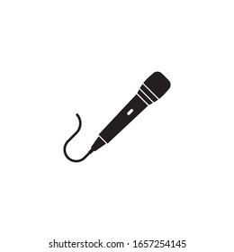 Microphone icon design isolated on white background. Vector illustration