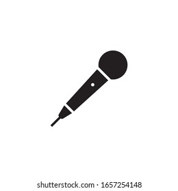 Diseño de iconos de micrófono aislado en fondo blanco. Ilustración del vector
