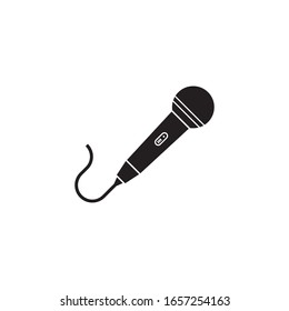 Microphone icon design isolated on white background. Vector illustration