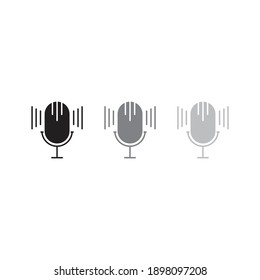 Microphone icon design isolated on white background