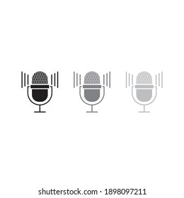Microphone icon design isolated on white background