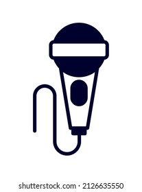 Mikrofon-Symboldesign auf Weiß