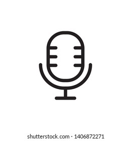 MICROPHONE icon design template. Trendy style, vector eps 10