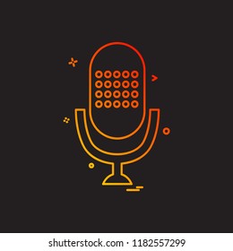 Microphone icon design vector