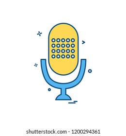 Microphone icon design vector