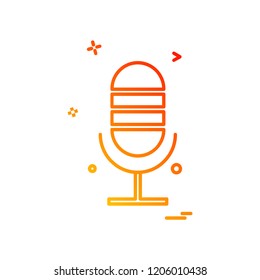 Microphone icon design vector