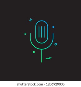 Microphone icon design vector