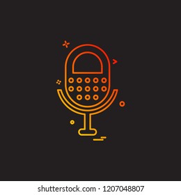 Microphone icon design vector