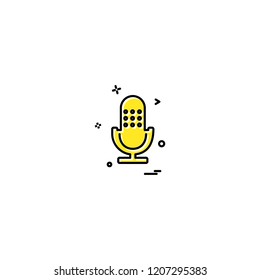Microphone icon design vector 