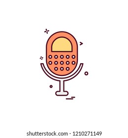 Microphone icon design vector