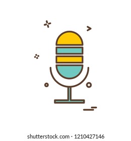 Microphone icon design vector