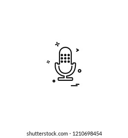 Microphone icon design vector 