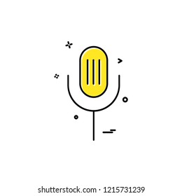 Microphone icon design vector