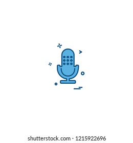 Microphone icon design vector 