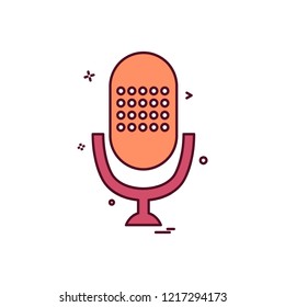 Microphone icon design vector
