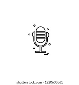 Microphone icon design vector 
