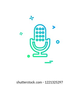 Microphone icon design vector