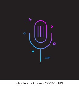 Microphone icon design vector