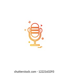 Microphone icon design vector 