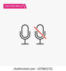 Microphone Icon Design, Vector EPS10