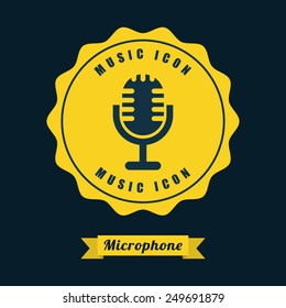microphone icon design, vector illustration eps10 graphic