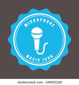 microphone icon design, vector illustration eps10 graphic
