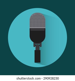 microphone icon design, vector illustration eps10 graphic 