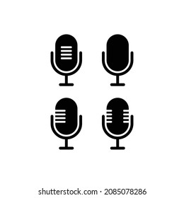 Microphone Icon Design Vector ,recording studio symbol