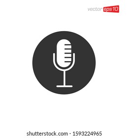 Microphone Icon Design Vector Template