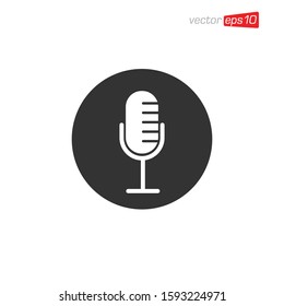 Microphone Icon Design Vector Template