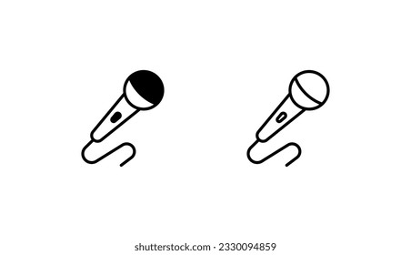 Mikrofon-Symboldesign auf weißem Hintergrund - Stockillustration