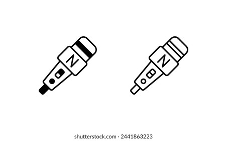 Mikrofon-Icon-Design mit weißem Hintergrund Stock-Illustration