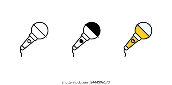 Microphone icon design with white background stock illustration