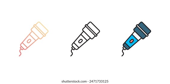 Microphone icon design with white background stock illustration