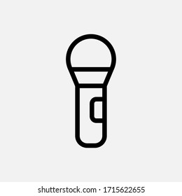 Mikrofon-Symbol im Linienstil, bearbeitbarer Strich