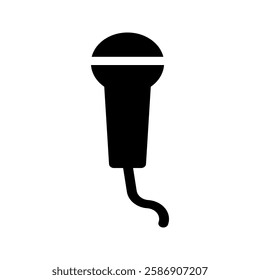 Microphone icon designed for music lovers, recording artists, and entertainment professionals. Ideal for media and sound applications.